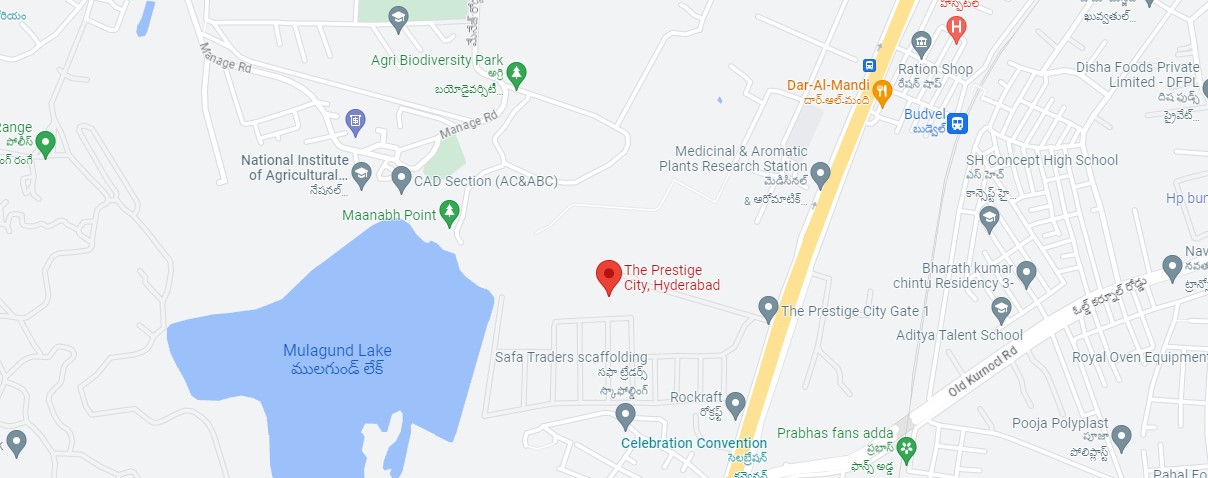 The Prestige City Hyderabad Location Map